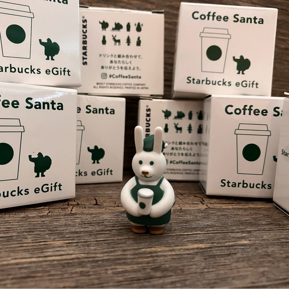 Starbucks 2017 JAPAN Christmas Coffee Santa eGift Figures HTF - Picture 13 of 16